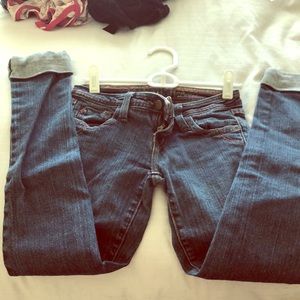 ZD cuffed skinny vintage blue jeans